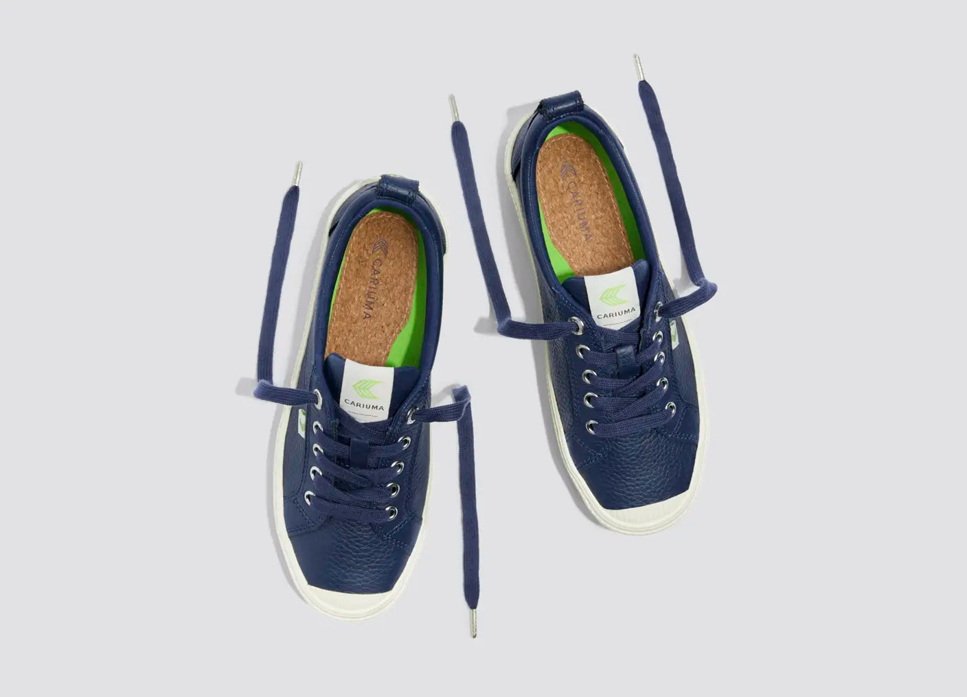 OCA Low Marine Blue Premium Leather Sneaker