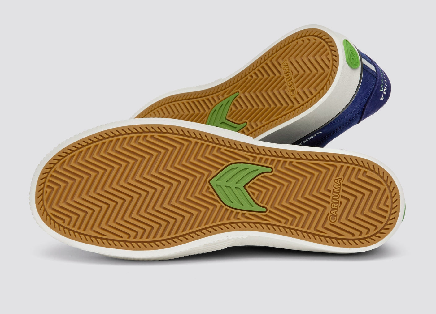 NAIOCA PRO Marine Blue Suede and Canvas Ivory Logo Sneaker