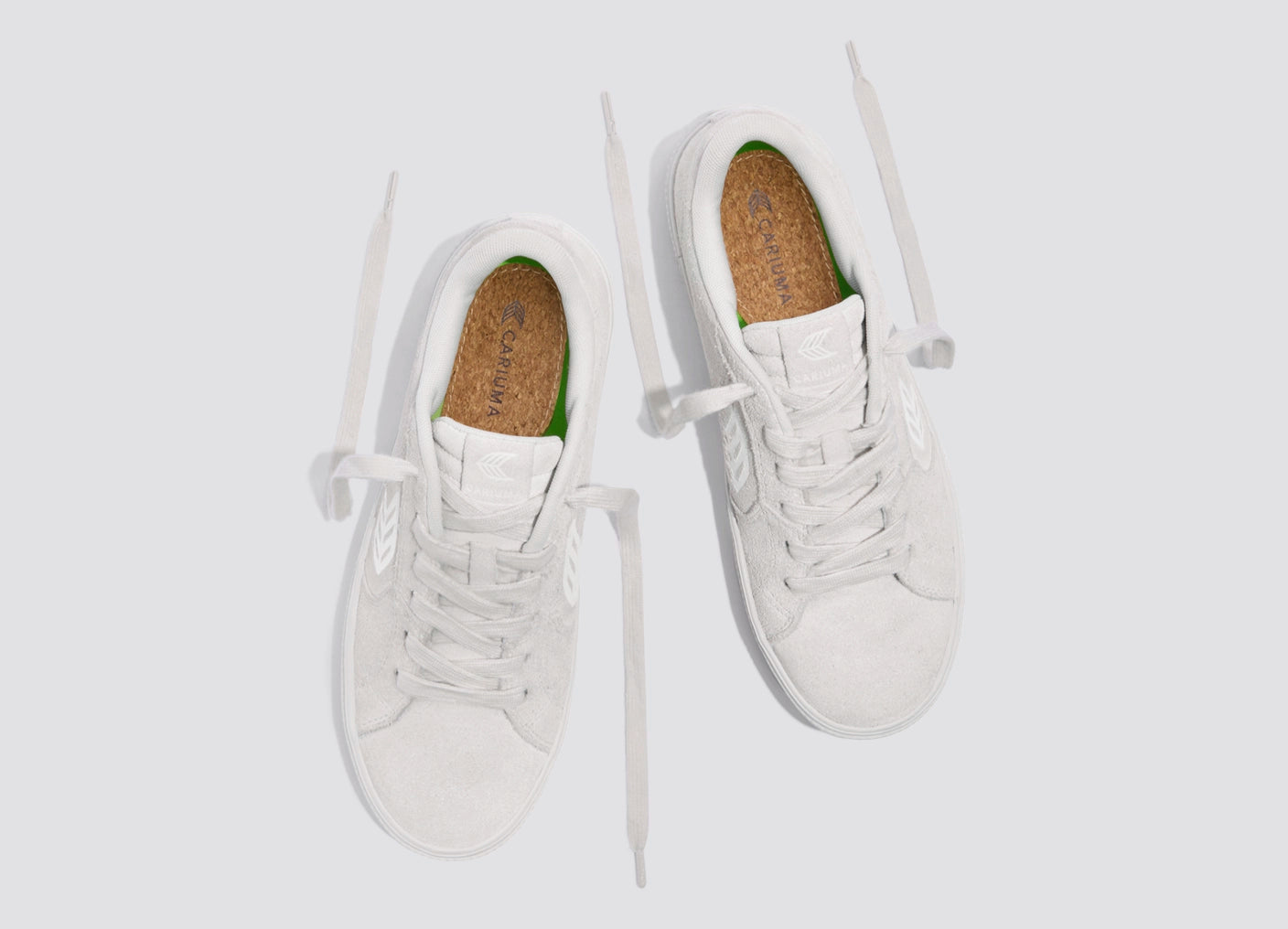 SALVAS All Smoke White Suede Sneaker