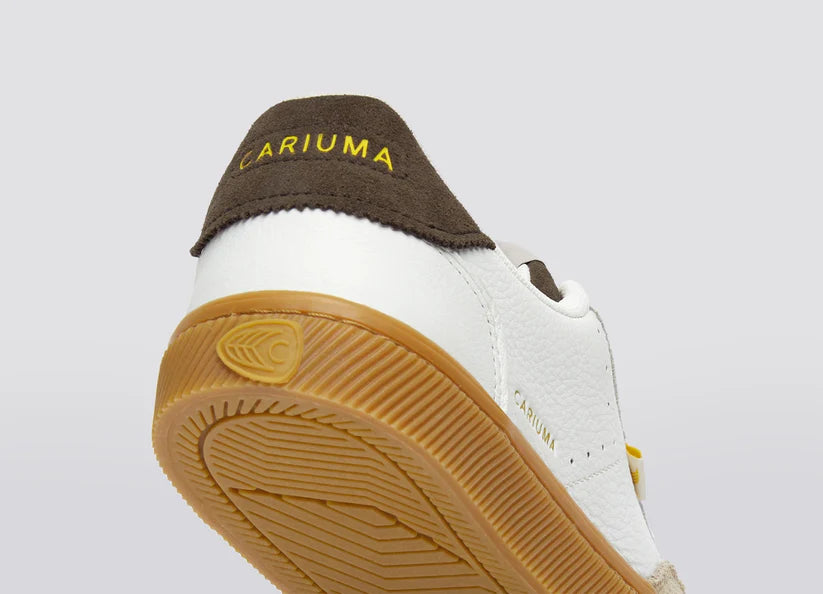 TOCA Gum White Premium Leather Plaza Taupe Suede Dark Khaki Sneaker