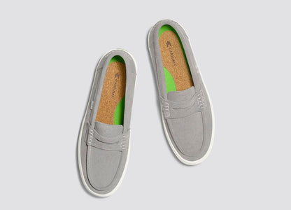 CAJU Light Grey Suede Loafer