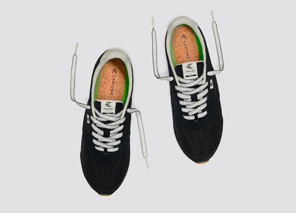 SUTAI Nylon and Suede Black