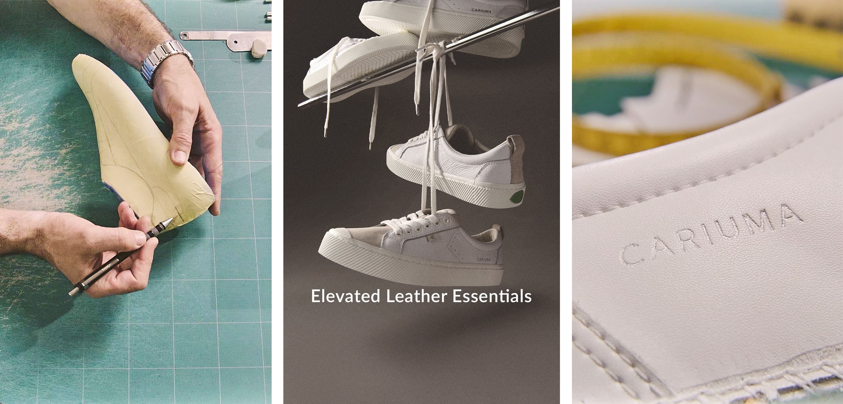 Cariuma premium leather sneakers, crafted with care and made to last, effortless everyday style, durable skate-inspired design, a thoughtful gift for him, a timeless gift for her.