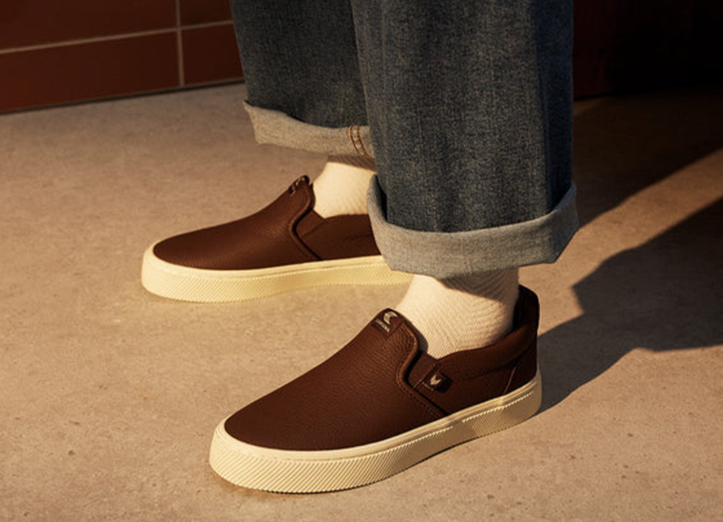 SLIP-ON White Premium Leather Sneaker