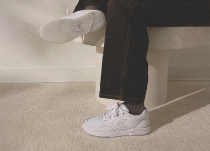 UBA White Leather Leopard Print Suede Black Logo Sneaker