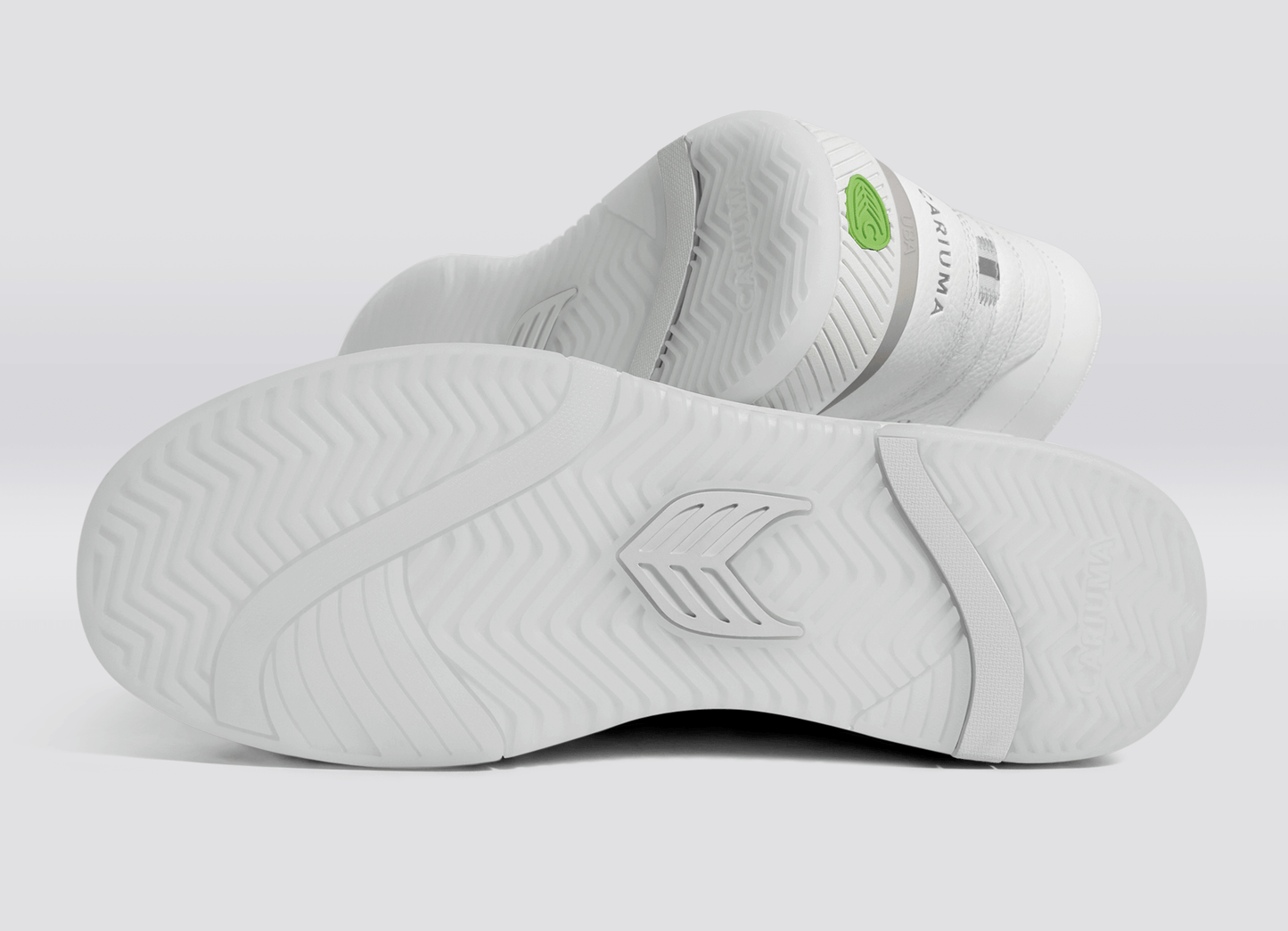 UBA High White Premium Leather Ice Logo Sneaker