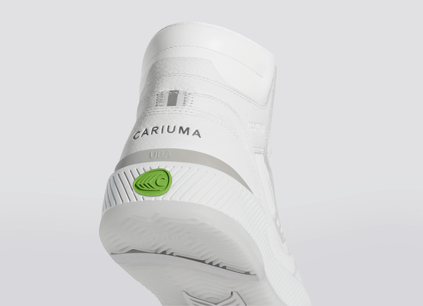 UBA High White Premium Leather Ice Logo Sneaker