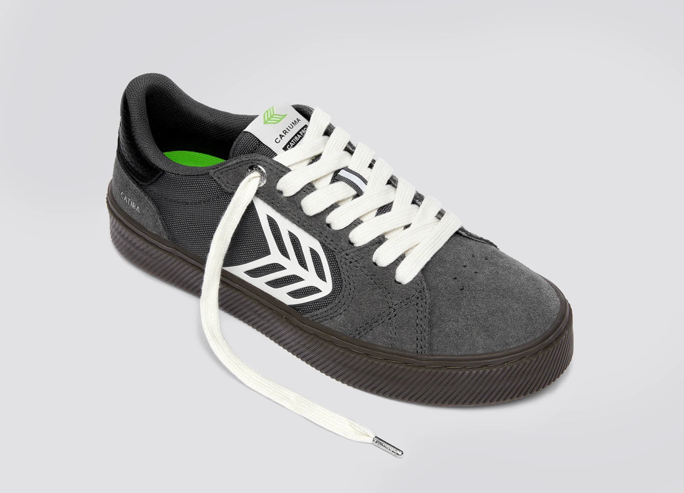 CATIBA PRO 2.0 Teak Magnet Grey Suede and Cordura Ivory Logo Sneaker