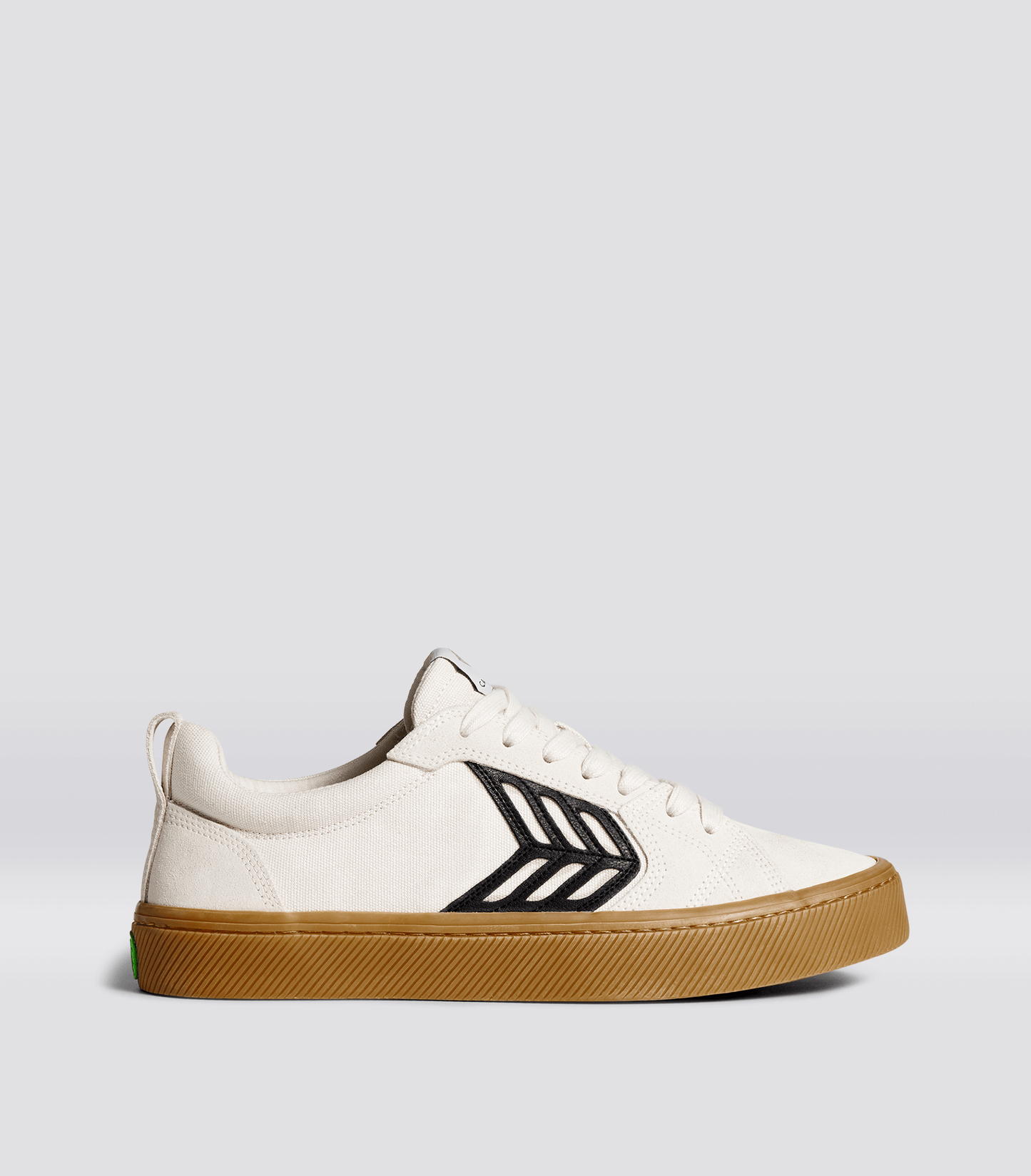 CATIBA PRO Low Gum Vintage White Suede and Canvas Black Logo Sneaker