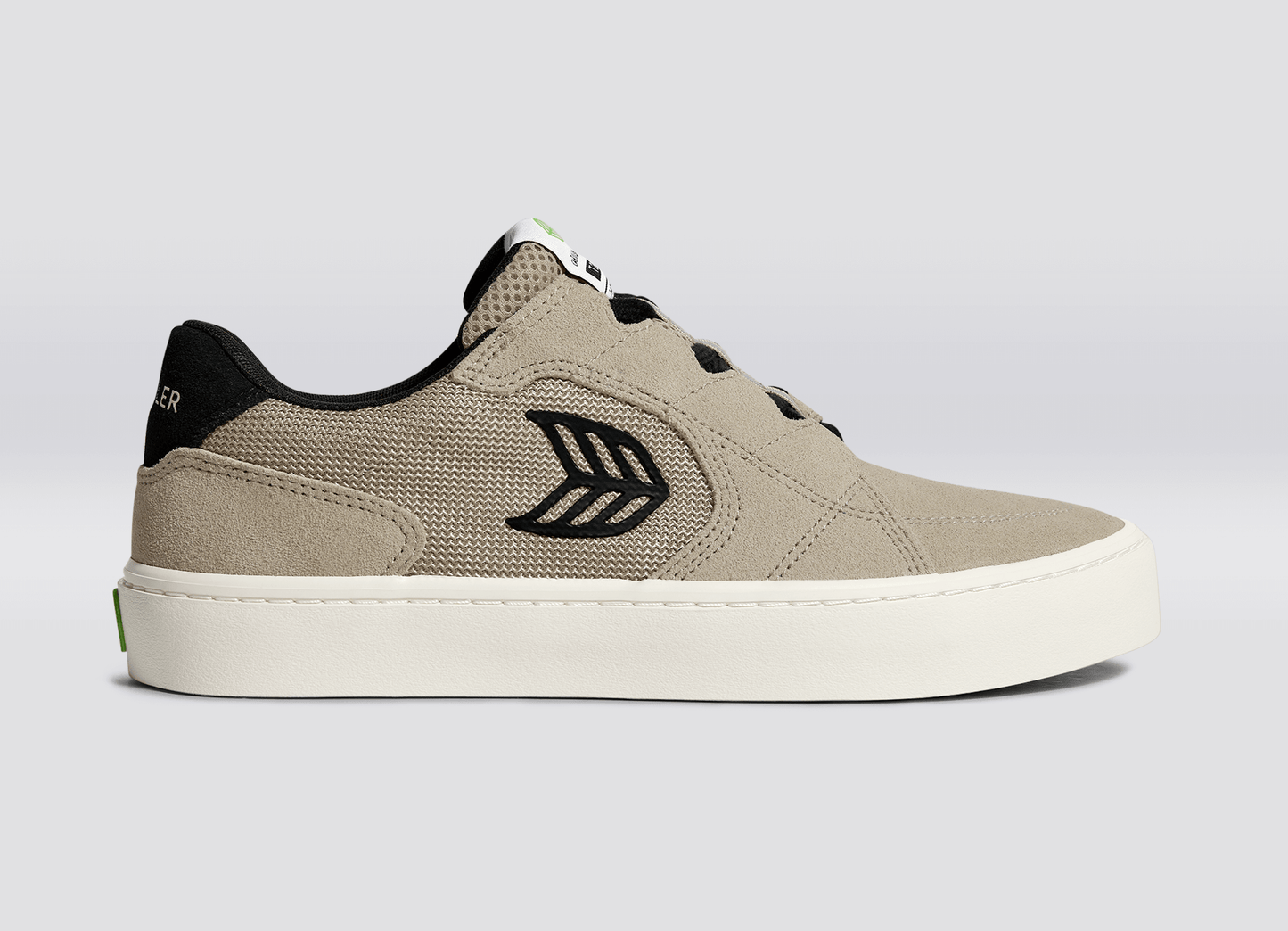 T20 PRO Plaza Taupe Suede and Mesh Black Logo Sneaker