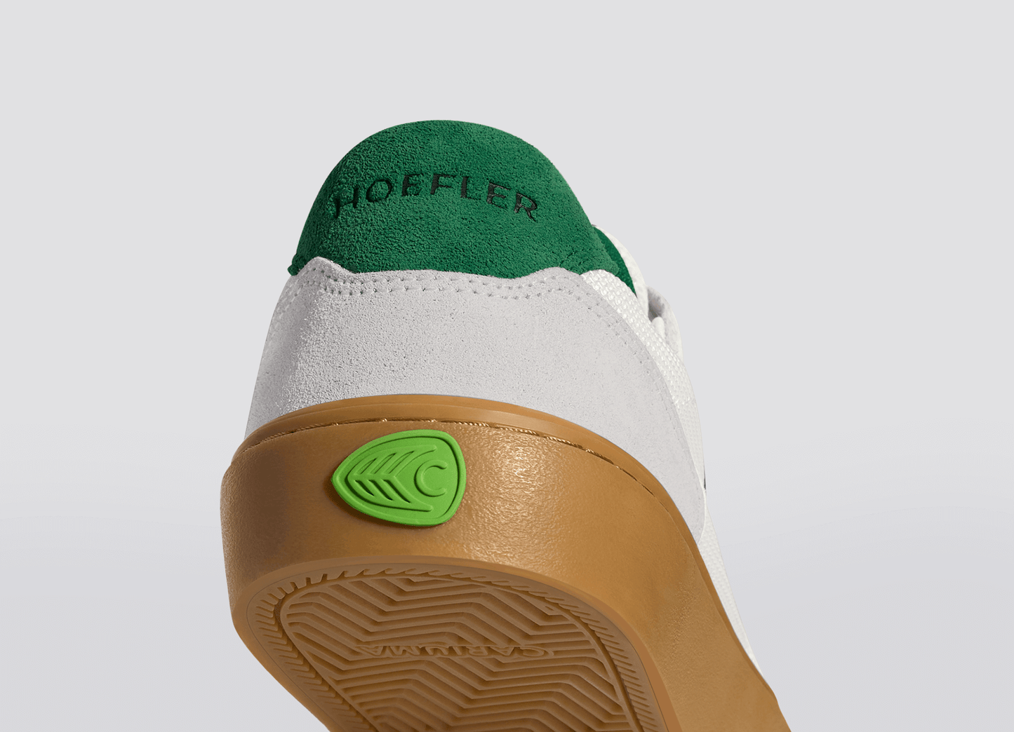 T20 PRO Gum Smoke White Suede and Mesh Black Logo Green Sneaker