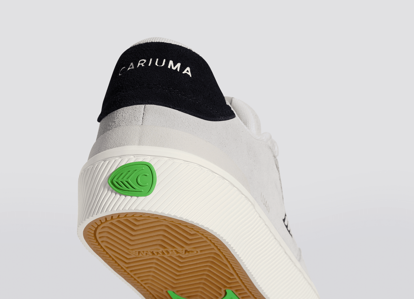 LUAN PRO Smoke White Suede Black Logo Sneaker