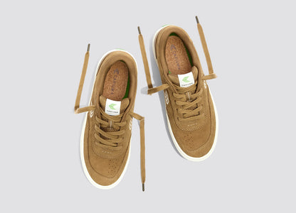 LUAN PRO Camel Suede Ivory Logo Sneaker