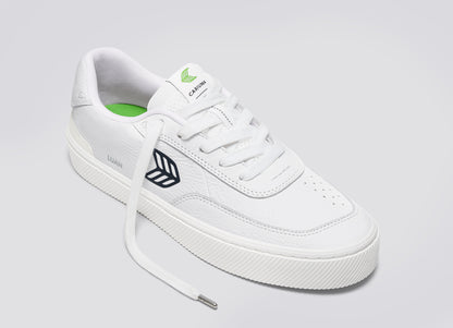 LUAN PRO White Premium Leather Black Logo Sneaker