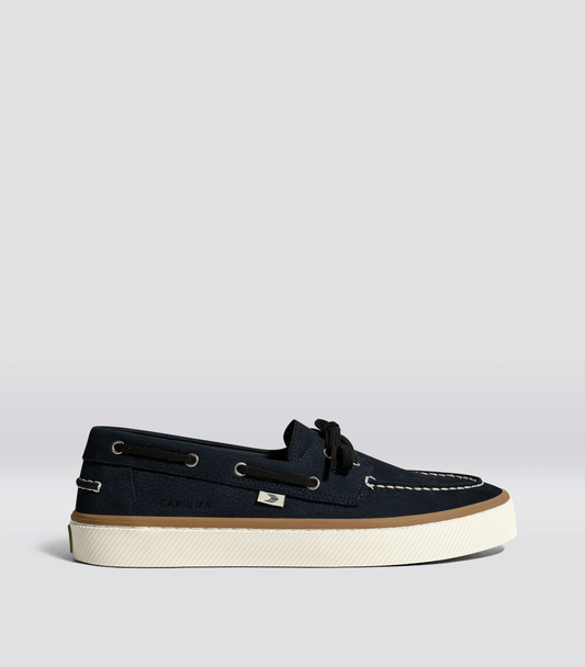 Maré Navy Nubuck Boat Shoe