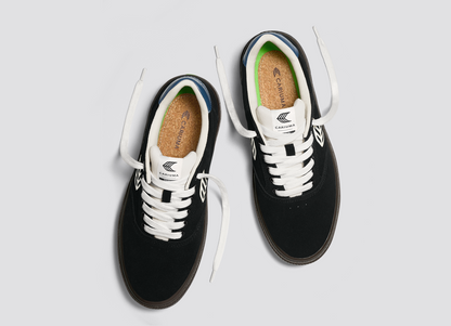 NAIOCA Black Suede Off-White Logo Shadow Blue Sneaker