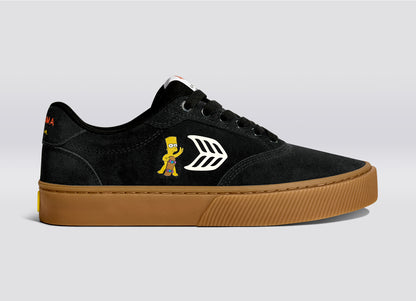 Simpsons NAIOCA Black Suede Bart Skateboard Sneaker