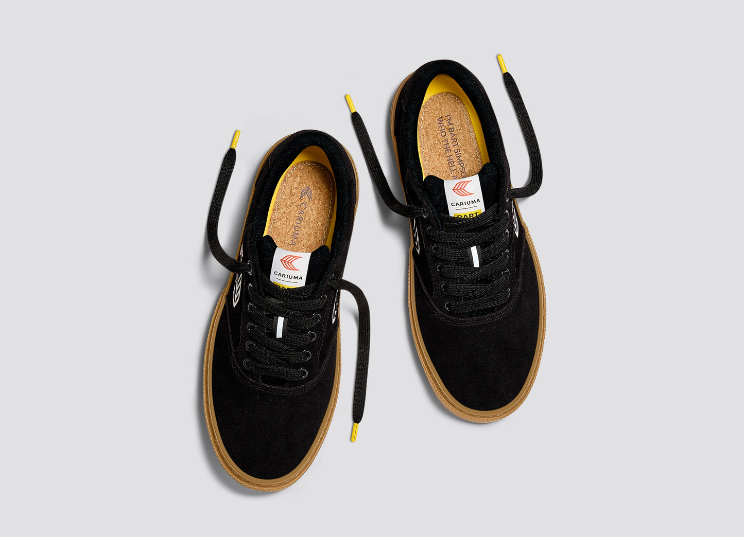 Simpsons NAIOCA Black Suede Bart Skateboard Sneaker