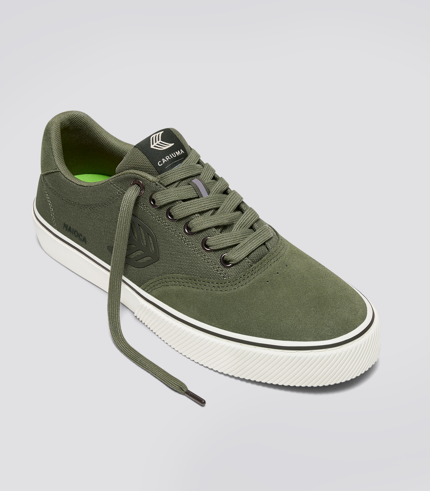 NAIOCA PRO Bronze Green Suede Deep Lichen Green Canvas Dark Green Logo Sneaker