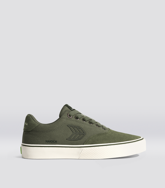 NAIOCA PRO Bronze Green Suede Deep Lichen Green Canvas Dark Green Logo Sneaker