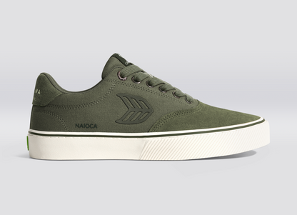 NAIOCA PRO Bronze Green Suede Deep Lichen Green Canvas Dark Green Logo Sneaker