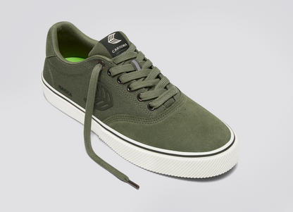 NAIOCA PRO Bronze Green Suede Deep Lichen Green Canvas Dark Green Logo Sneaker