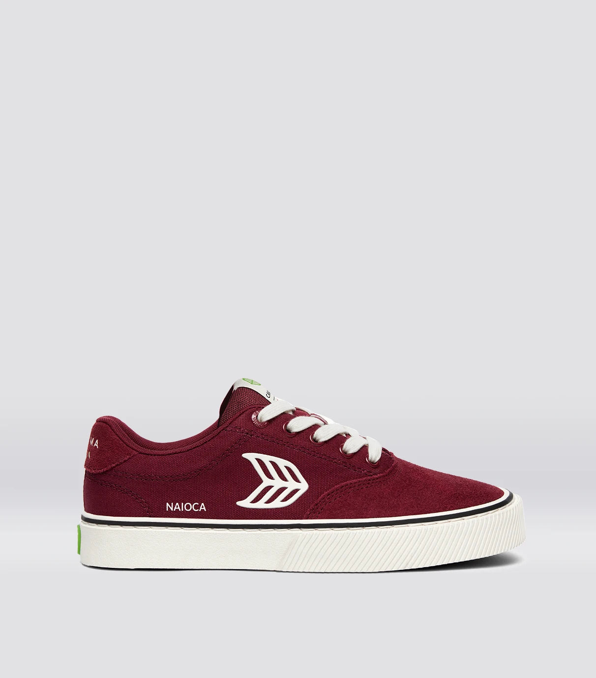 NAIOCA PRO Cabernet Suede and Canvas Ivory Logo Sneaker