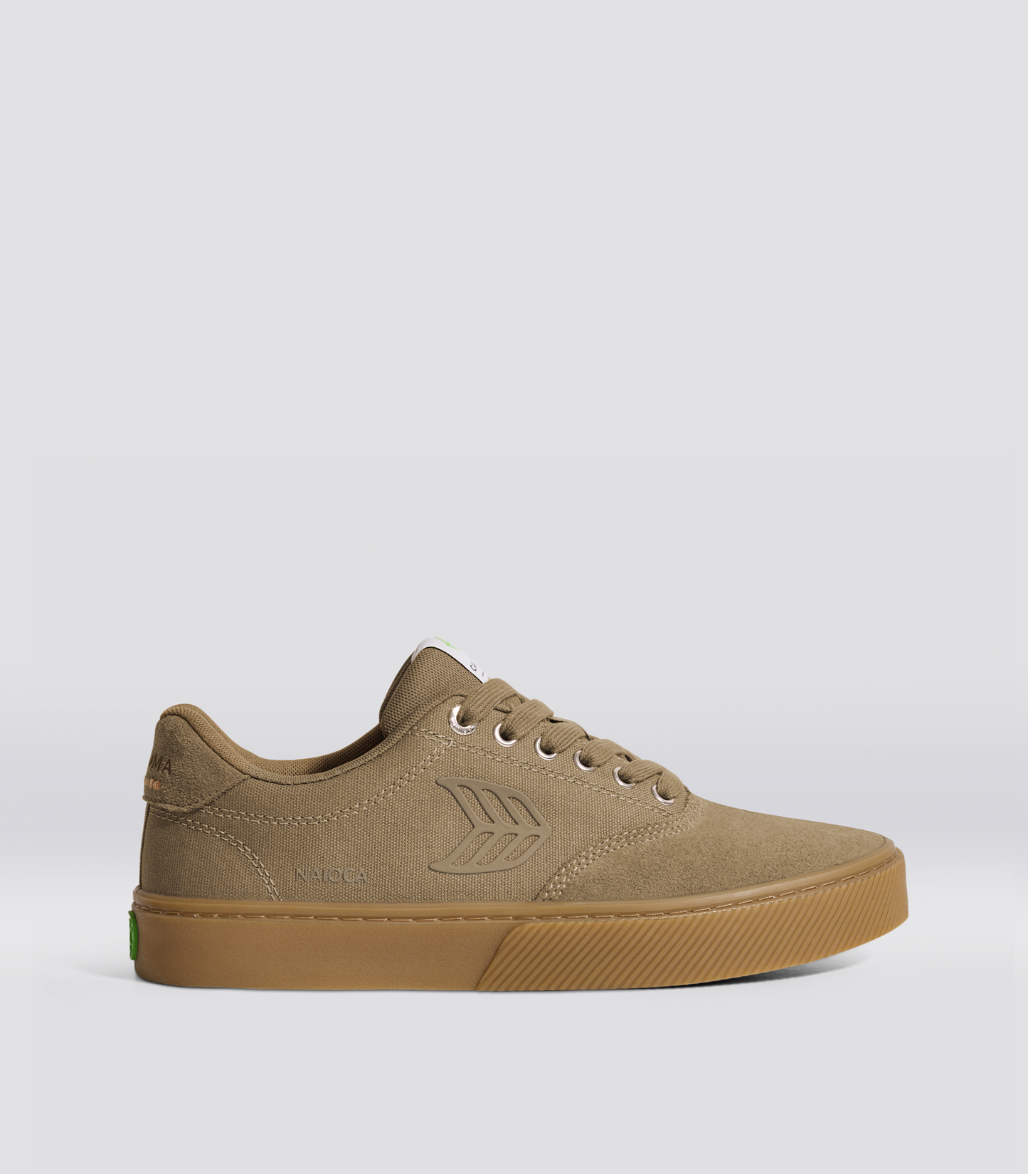 NAIOCA PRO Gum Burnt Sand Suede and Canvas Burnt Sand Logo Sneaker