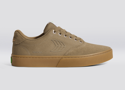 NAIOCA PRO Gum Burnt Sand Suede and Canvas Burnt Sand Logo Sneaker