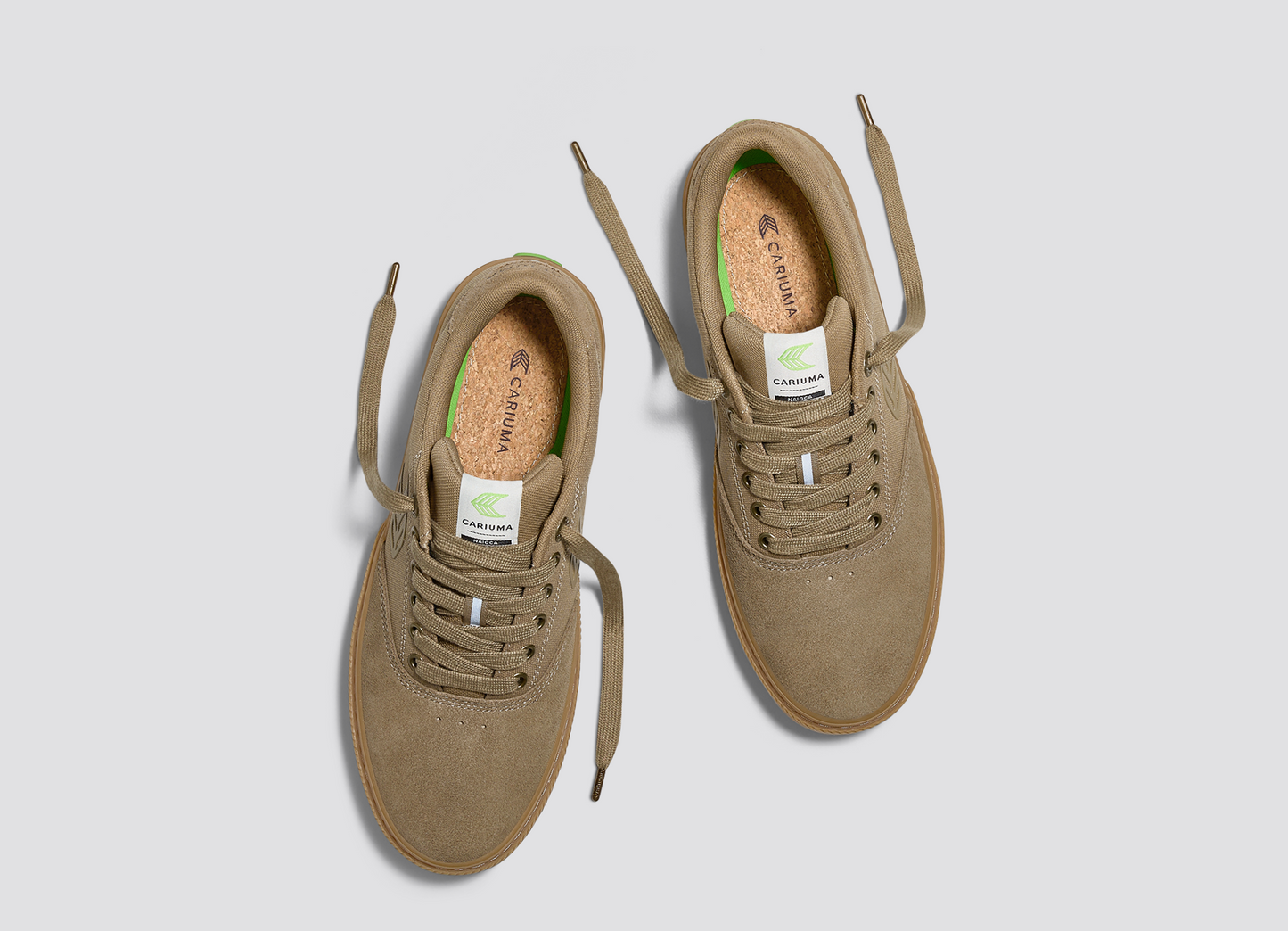 NAIOCA PRO Gum Burnt Sand Suede and Canvas Burnt Sand Logo Sneaker