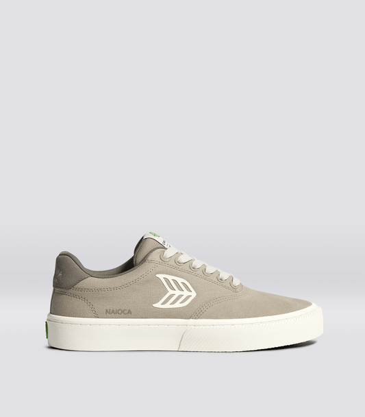 NAIOCA PRO Plaza Taupe Suede and Canvas Ivory Logo Sneaker