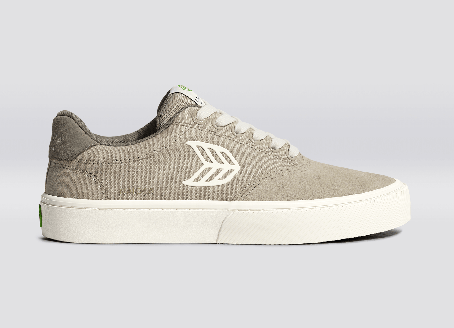 NAIOCA PRO Plaza Taupe Suede and Canvas Ivory Logo Sneaker