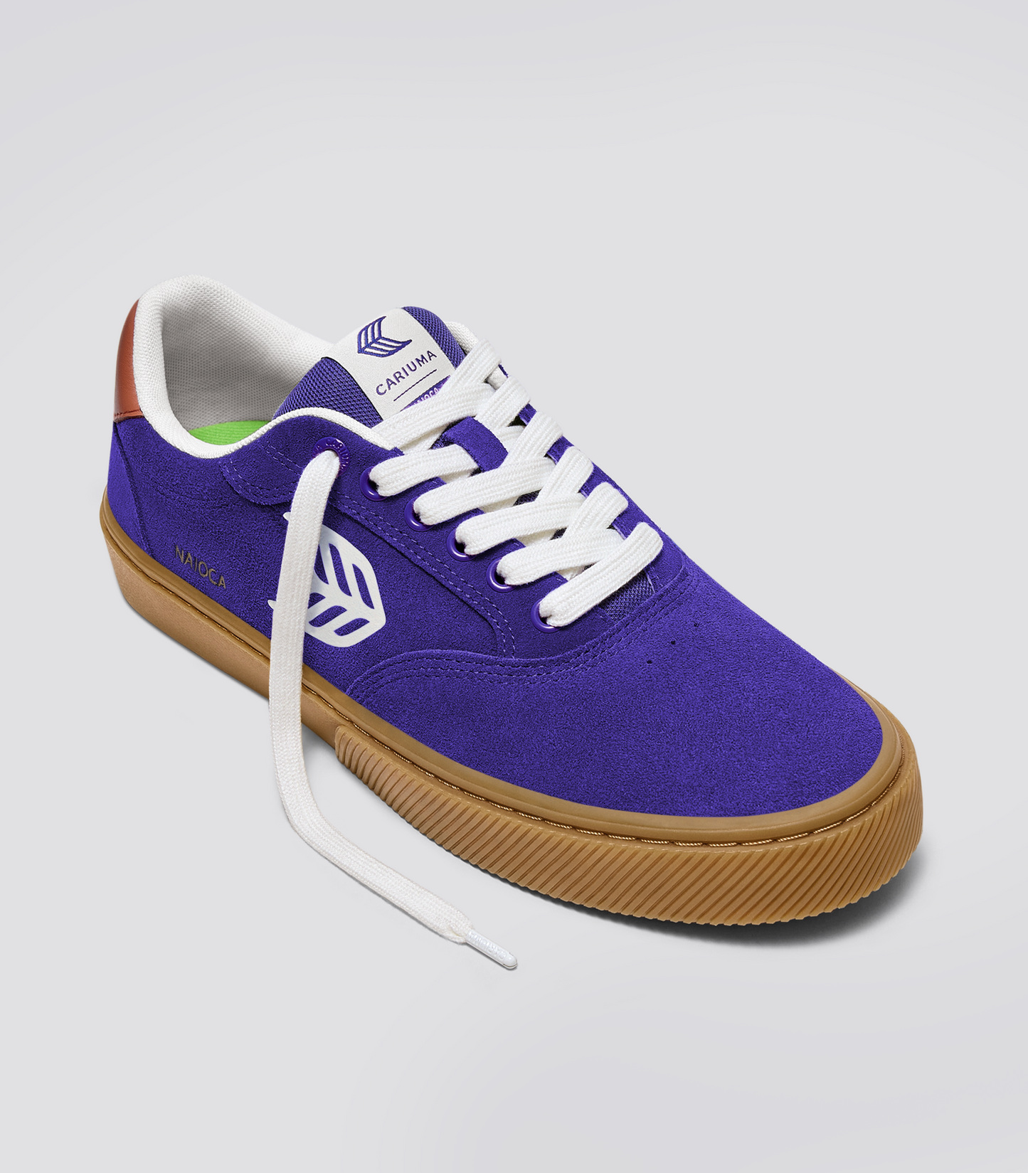 NAIOCA Gum Liberty Purple Suede Off-White Logo Orange Sneaker