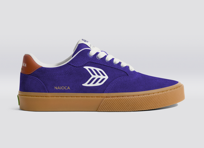 NAIOCA Gum Liberty Purple Suede Off-White Logo Orange Sneaker