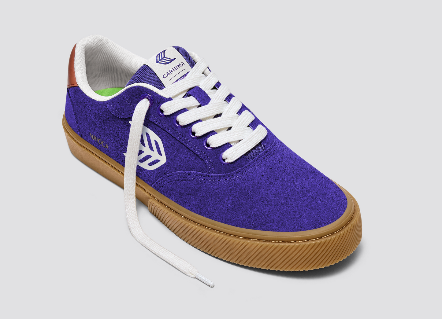 NAIOCA Gum Liberty Purple Suede Off-White Logo Orange Sneaker