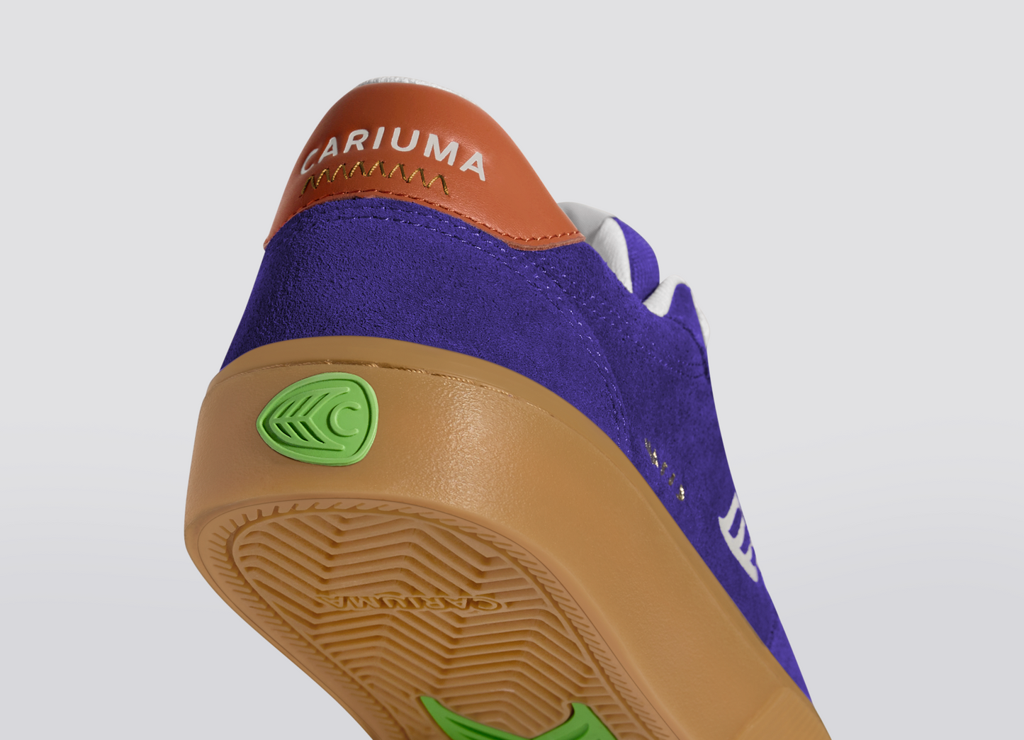 NAIOCA Gum Liberty Purple Suede Off-White Logo Orange Sneaker