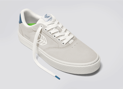 NAIOCA Smoke White Suede Off-White Logo Washed Blue Sneaker