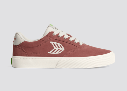 NAIOCA Withered Rose Suede Ivory Logo Sneaker