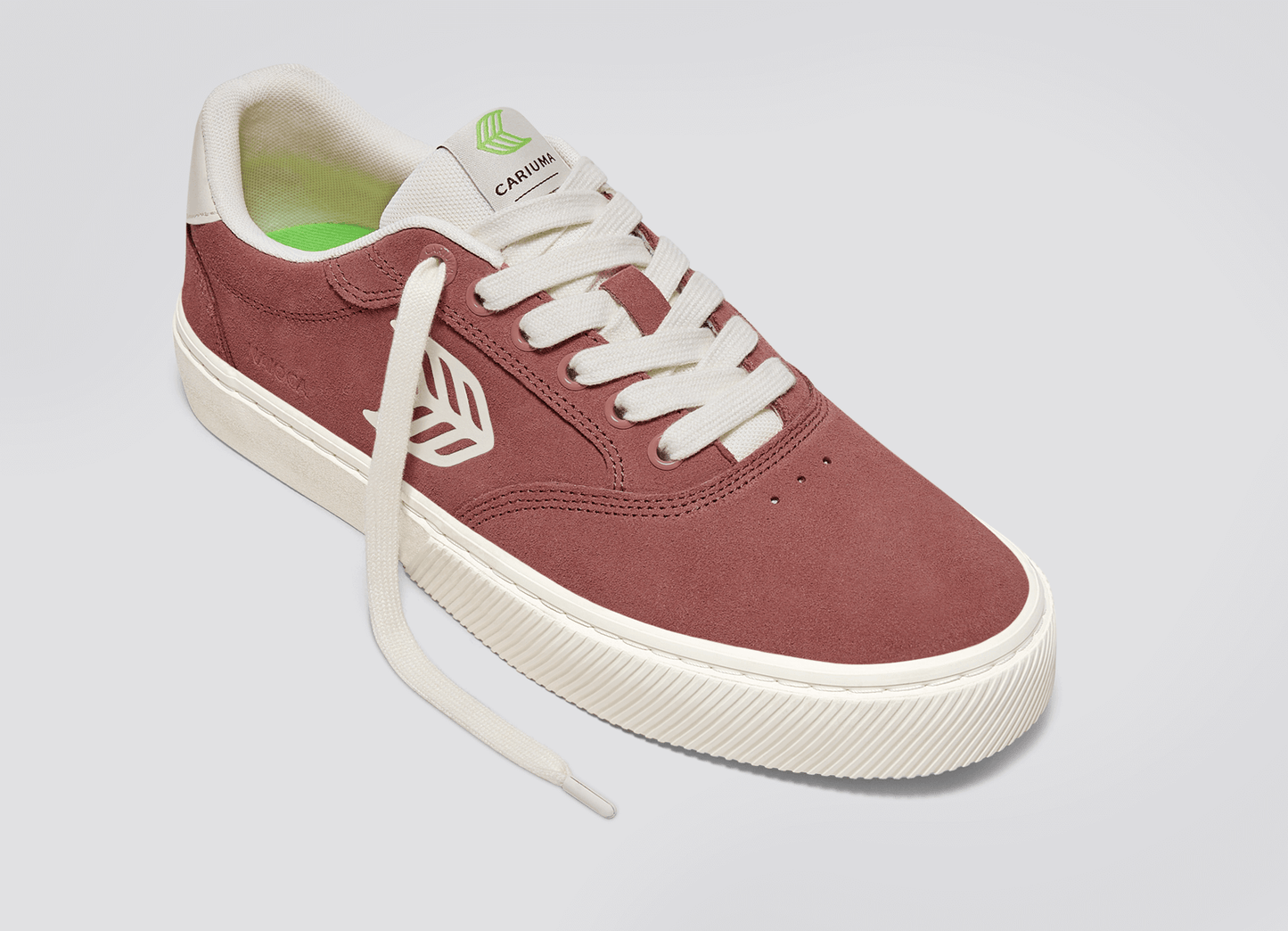 NAIOCA Withered Rose Suede Ivory Logo Sneaker