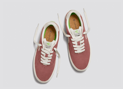 NAIOCA Withered Rose Suede Ivory Logo Sneaker