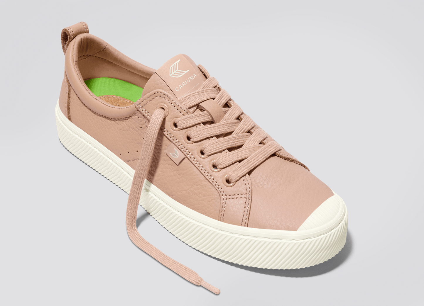 OCA Low Beige Premium Leather Sneaker