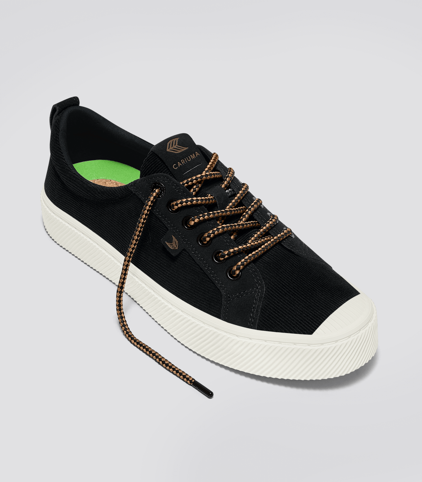 OCA Low Black Corduroy and Suede Sneaker