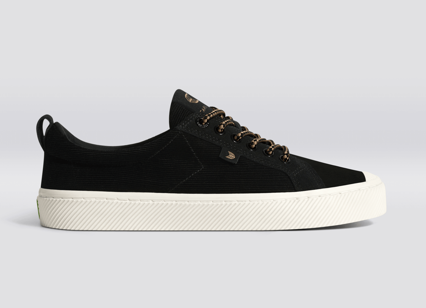 OCA Low Black Corduroy and Suede Sneaker