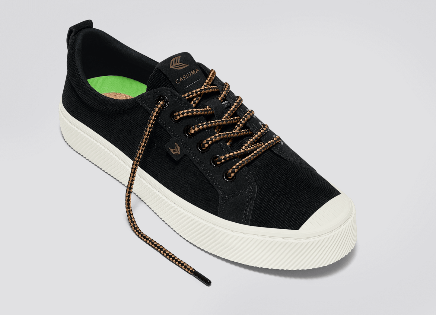 OCA Low Black Corduroy and Suede Sneaker