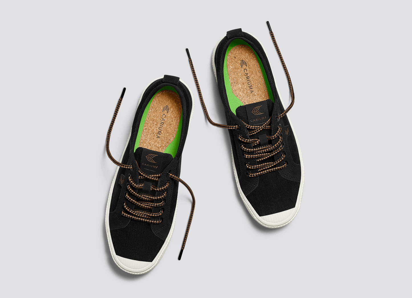 OCA Low Black Corduroy and Suede Sneaker