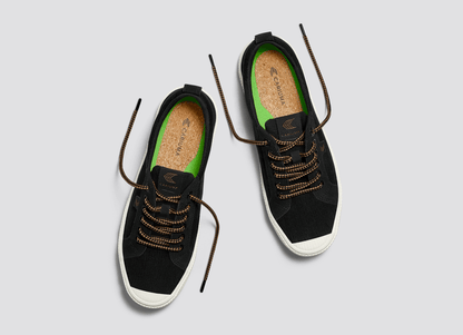 OCA Low Black Corduroy and Suede Sneaker