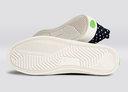 OCA Low Black Canvas White Polka Dots Sneaker