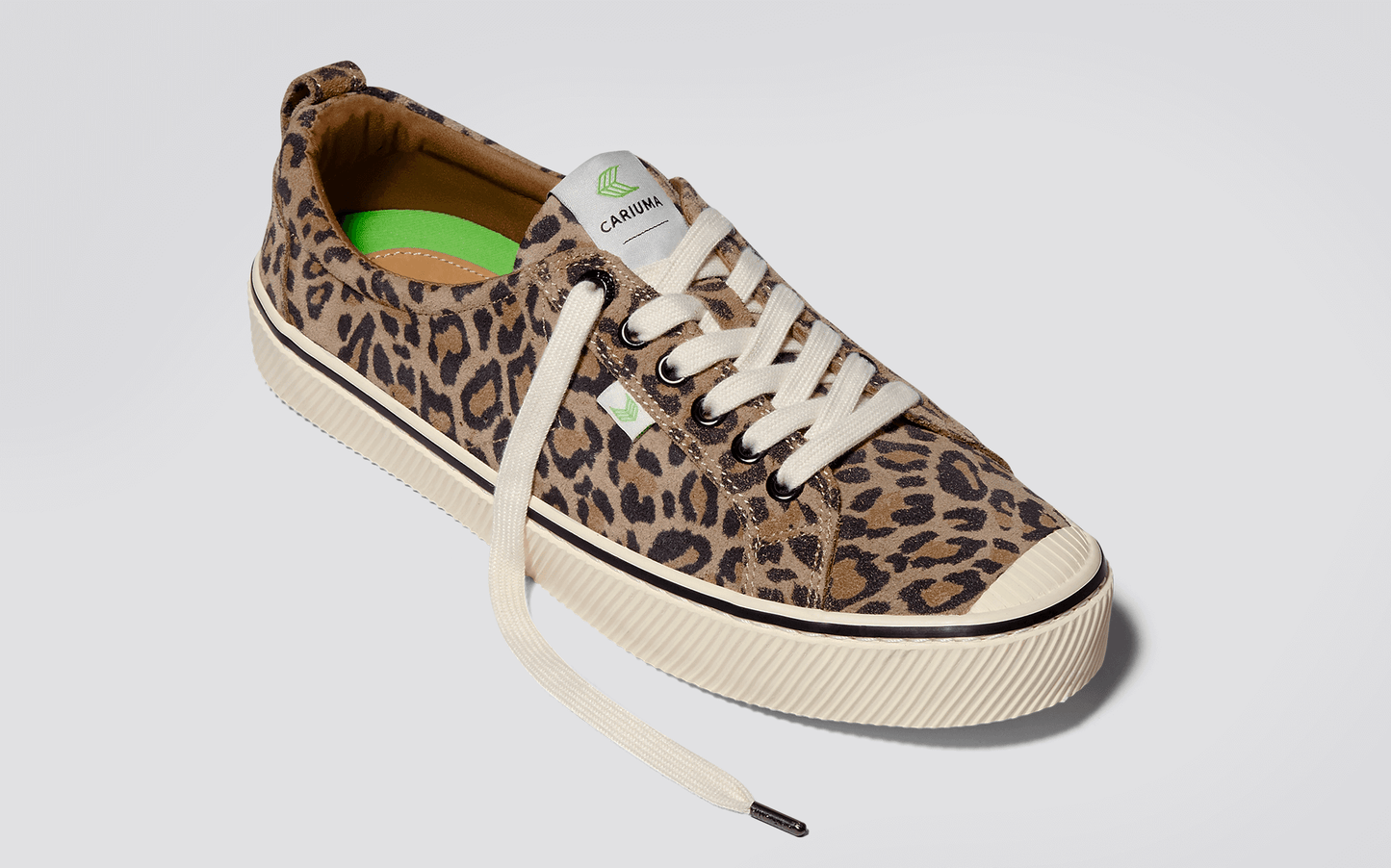 OCA Low Stripe Leopard Print Suede Sneaker