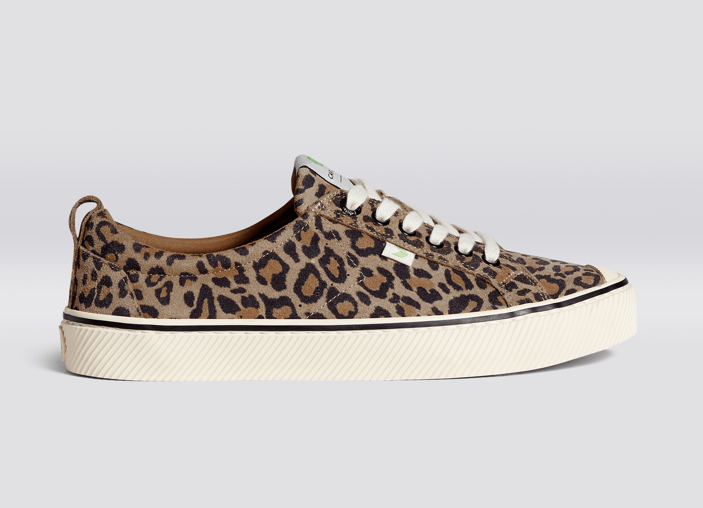 OCA Low Stripe Leopard Print Suede Sneaker