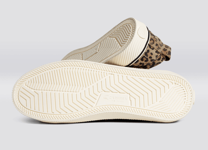 OCA Low Stripe Leopard Print Suede Sneaker